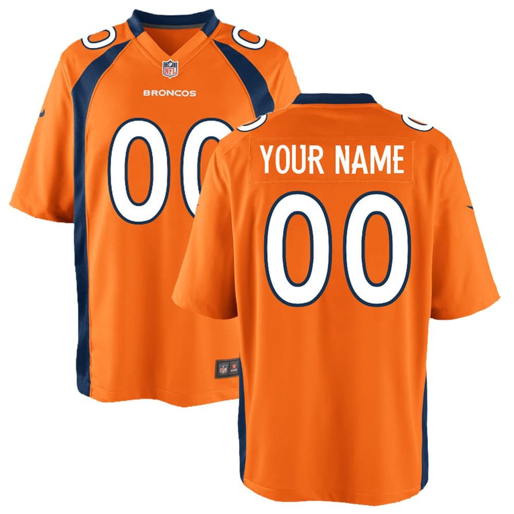 Denver Broncos Youth Custom Game Jersey - Orange