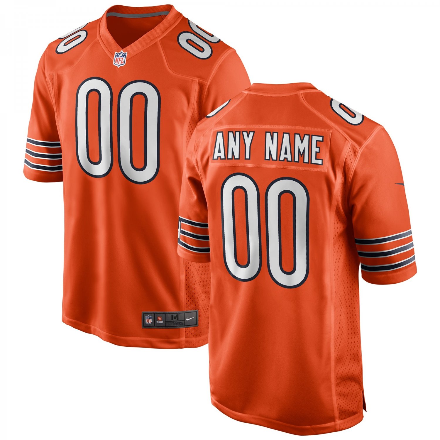 Chicago Bears Alternate Custom Game Jersey - Orange