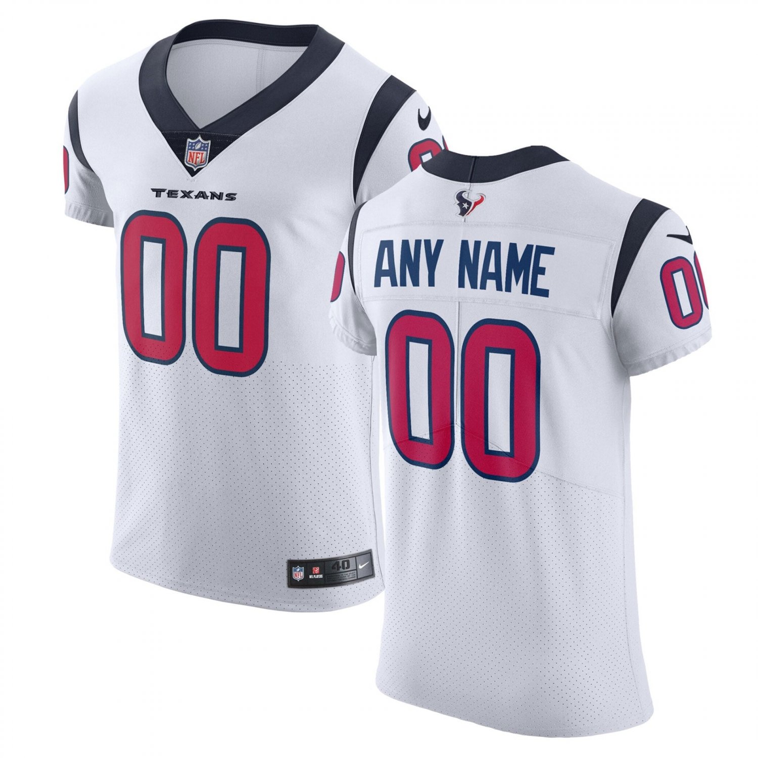 Houston Texans Vapor Untouchable Custom Elite Jersey - White