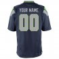 Seattle Seahawks Youth Custom Game Jersey - College Navy