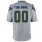 Seattle Seahawks Youth Game Custom Jersey - Gray