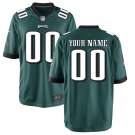 Philadelphia Eagles Youth Custom Game Jersey - Midnight Green