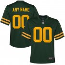 Green Bay Packers Youth Alternate Custom Jersey - Green