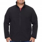 The Foundry Men's Big & Tall Black Water Resistant Lightweight Softshell Jacket