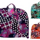 Checker Paisley Cotton Quilted Lightweight Garment Luggage Overnight Travel Bag