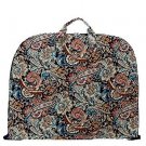 Brown Floral Paisley Cotton Quilted Light Garment Luggage Overnight Travel Bag