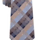Madison Men's Parkway Brown Blue Gold Geometric Print Tie 3" W Classic Necktie