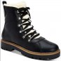 Style & Co Morggan Women's Black Lace-Up Lug Sole Combat Booties Size 11