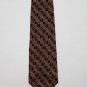 Geoffrey Beene Classic 100% Silk Gold Black & Red Geometric Print Men's Neck Tie