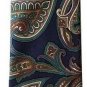 Geoffrey Beene 100% Silk Blue Green Purple Gold Paisley Print Men's Neck Tie