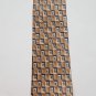 Carlo Palazzi 100% Silk Brown & Tan Multi-Color Geometric Print Men's Neck Tie