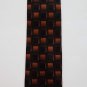 Croft & Barrow 100% Silk Black & Gold Geometric Print Men's Neck Tie Accessory