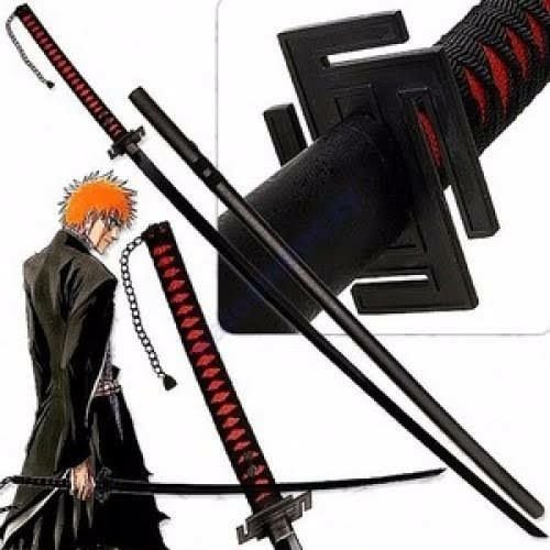 BLEACH ICHIGO BANKAI SWORD Handmade Tensa zangetsu Anime Katana Sword JW-0517