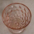 Jeannette Glass CUBE "Cubist" Pink Footed Candy Dish with Cover/Lid Jeannette Glass CUBE "Cubist" Pink Footed Candy Dish with Cover/Lid