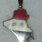Republic Of Iraq Map Flag Pendant Only Gold Color Jewelry
