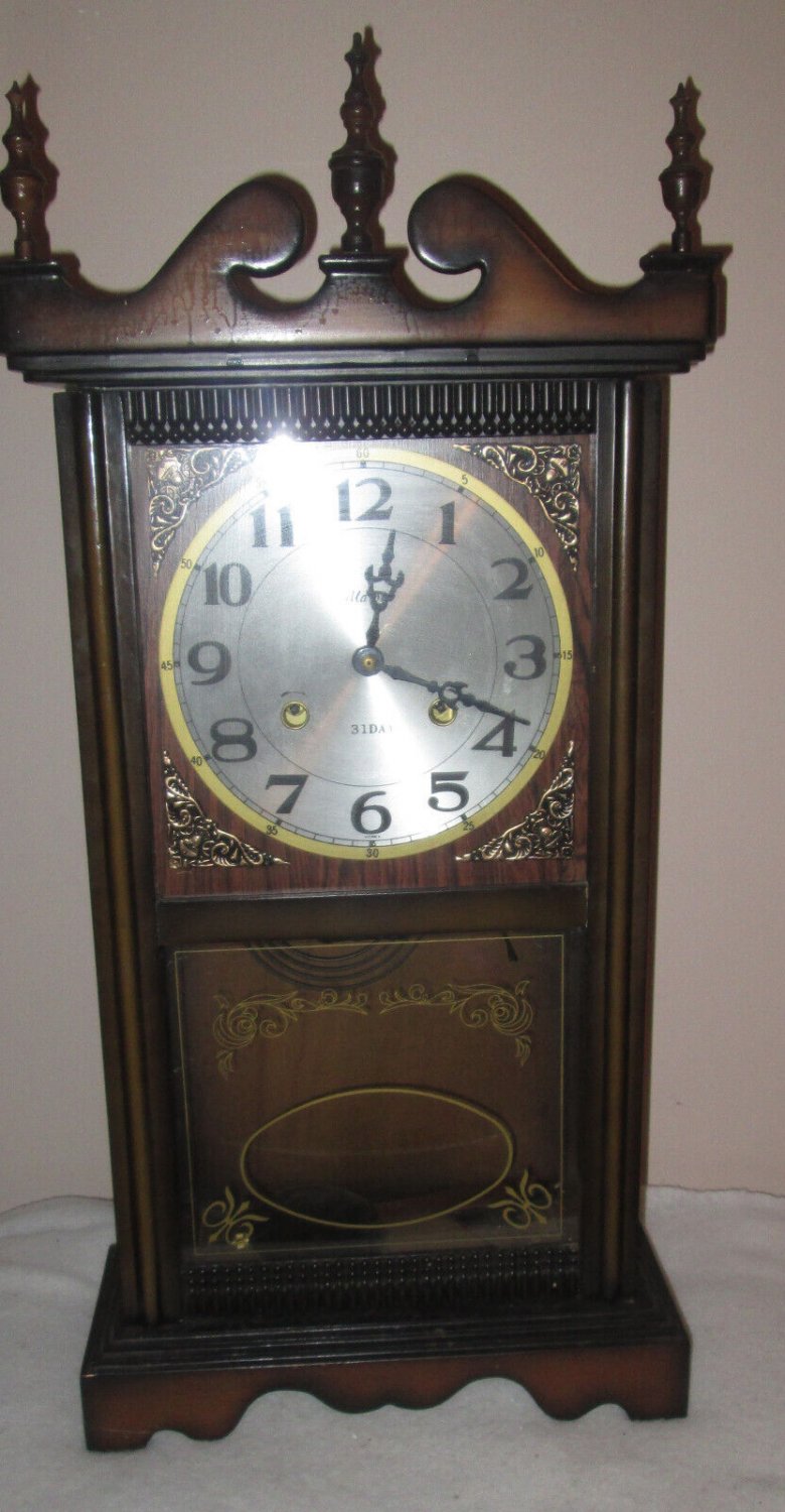 Alaron 31-Day Wall Clock Pendulum, Key 3 spindles