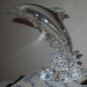 NEW PRINCESS HOUSE #880 LEAD CRYSTAL BOTTLE NOSED DOLPHIN FIGURINE 7" H 6" W