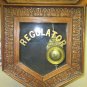 NEW HAVEN SCHOOL ANTIQUE REGULATOR WALL CLOCK NEW HAVEN WITH KEY & PENDULUM