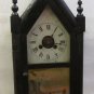 NEW HAVEN Jerome & Company Gothic Steeple Clock Maple Mahogany 1880'S