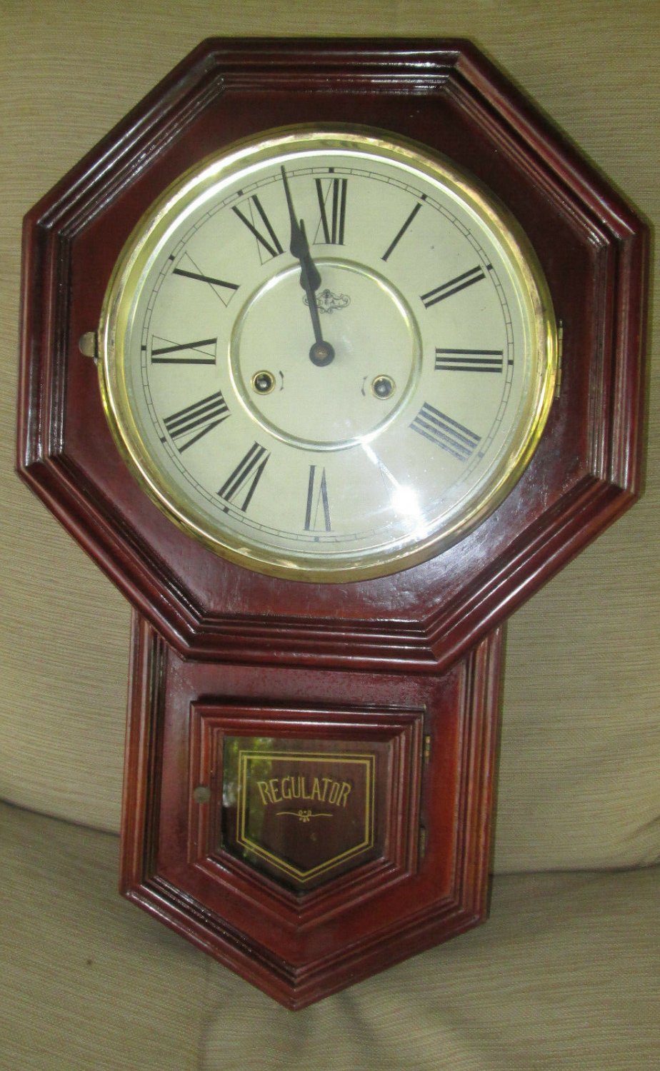 D & A Regulator Pendulum KeyWound Wall Clock Sounds on half & hour Mod
