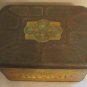 VINTAGE RUSTIC WHEAT HEART METAL BREAD BOX LARGE TIN STORAGE 70S DECOR FARMHOUSE
