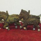Vintage Cast Iron Clydesdale Metal Horse Drawn Beer Wagon Two Drivers & Dog + Vintage Cast Iron Clydesdale Metal Horse Drawn Beer Wagon Two Drivers & Dog +