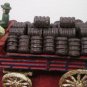 Vintage Cast Iron Clydesdale Metal Horse Drawn Beer Wagon Two Drivers & Dog +