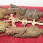 Vintage Cast Iron Clydesdale Metal Horse Drawn Beer Wagon Two Drivers & Dog +