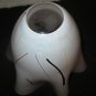 KOSTA BODA SIGNED KOSMSODA ULRHAHV WHITE RUFFLE RIM ART GLASS 49948 HANDKERCHIEF