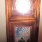 QUARTZ WALL CLOCK WOOD CASE, PICTURE OF ARKANSAS DIAMOND MINE QUARTZ WALL CLOCK WOOD CASE, PICTURE OF ARKANSAS DIAMOND MINE