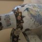 Vintage 4 Piece TOYO Peacock Bird Floral Porcelain Accent porcelain Dishes