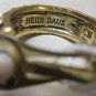 Heidi Daus Beautiful Crystal Ring  or ear ring red & white stone signed CN