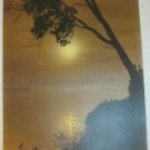 JAPANESE LANDSCAPE PRINT BEAUTIFUL SUNSET