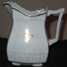 Large W & E CORN Ironstone Copper Lustre Tea Leaf Design Pitcher Creamer