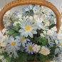 Artificial Planter Basket Faux Indoor House Plant  Round Woven Basket / Handle