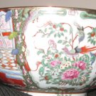 Large Chinese Export Porcelain Famille Rose Medallion Punch Bowl 19th Century Large Chinese Export Porcelain Famille Rose Medallion Punch Bowl 19th Century