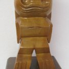Vintage Hand-Carved Wood Primitive Sculpture on support block 13.75" Tall Vintage Hand-Carved Wood Primitive Sculpture on support block 13.75" Tall