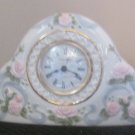 Princess House Rose Garland Quartz Clock NIB