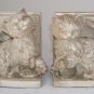 COLLECTIBLE UNIVERSAL STATUARY CORP KITTY /CAT BOOKENDS CHALKWARE MAROTTA