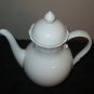 AK Kaiser W Germany Porcelain Teapot White Ribbed Scallop Edge  48 oz  #80