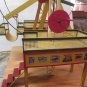 Vintage Wood Structured Ferris Wheel with four padded cars, hand crank