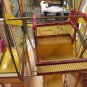 Vintage Wood Structured Ferris Wheel with four padded cars, hand crank