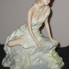 RARE Lenox DAYBREAK Woman Girl on Rock Sitting Pond Porcelain Figurine
