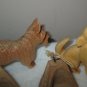 5 WOOD HAND CARVED ANIMAL SCULPTURES FIGURES