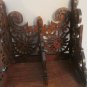 VINTAGE INTRICATE SCROLL SAW FRAMED QUARTZ CLOCK