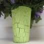 Artificial Planter Pale Green Tin Vase Faux Indoor House Plant