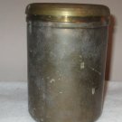 Vintage Solid Brass Round Urn Or Ginger Jar With Lid - Made in India 5.5" TALL