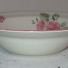 Gibson Housewares Roseland 7” Soup Cereal Bowls Ivory W/ Pink Roses