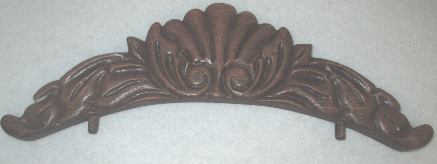 Wall clock top wood part with finial or topper for clock project
