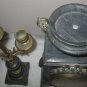 ANTIQUE French Marble Clock with PAIR CANDLELABRA'S FRERIS